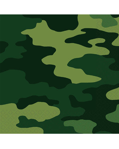 Picture of CAMOUFLAGE NAPKINS 24.7X24.7 CM - 16PK